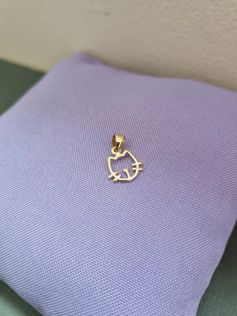 PINGENTE OURO PETIT CAT