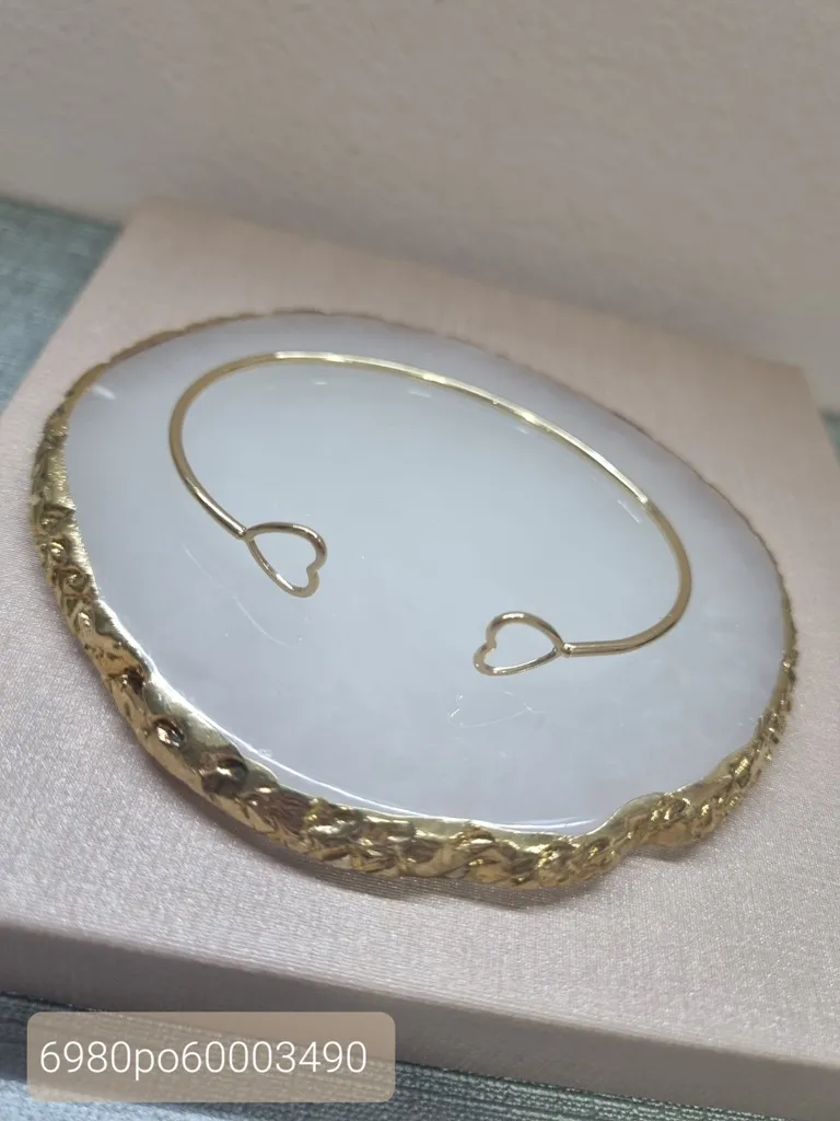 PULSEIRA BRACELETE OURO CORAÇÃO