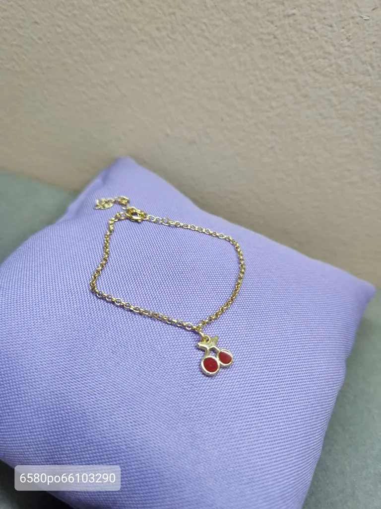 PULSEIRA OURO CEREJA
