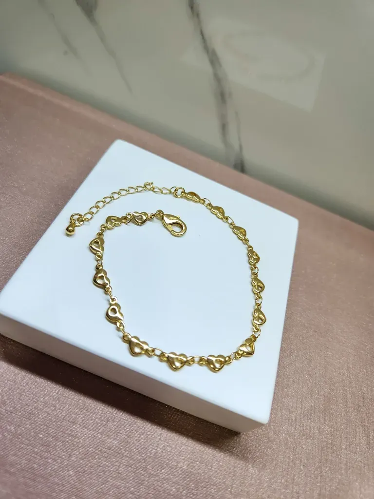 PULSEIRA OURO CORAÇÃO VAZ