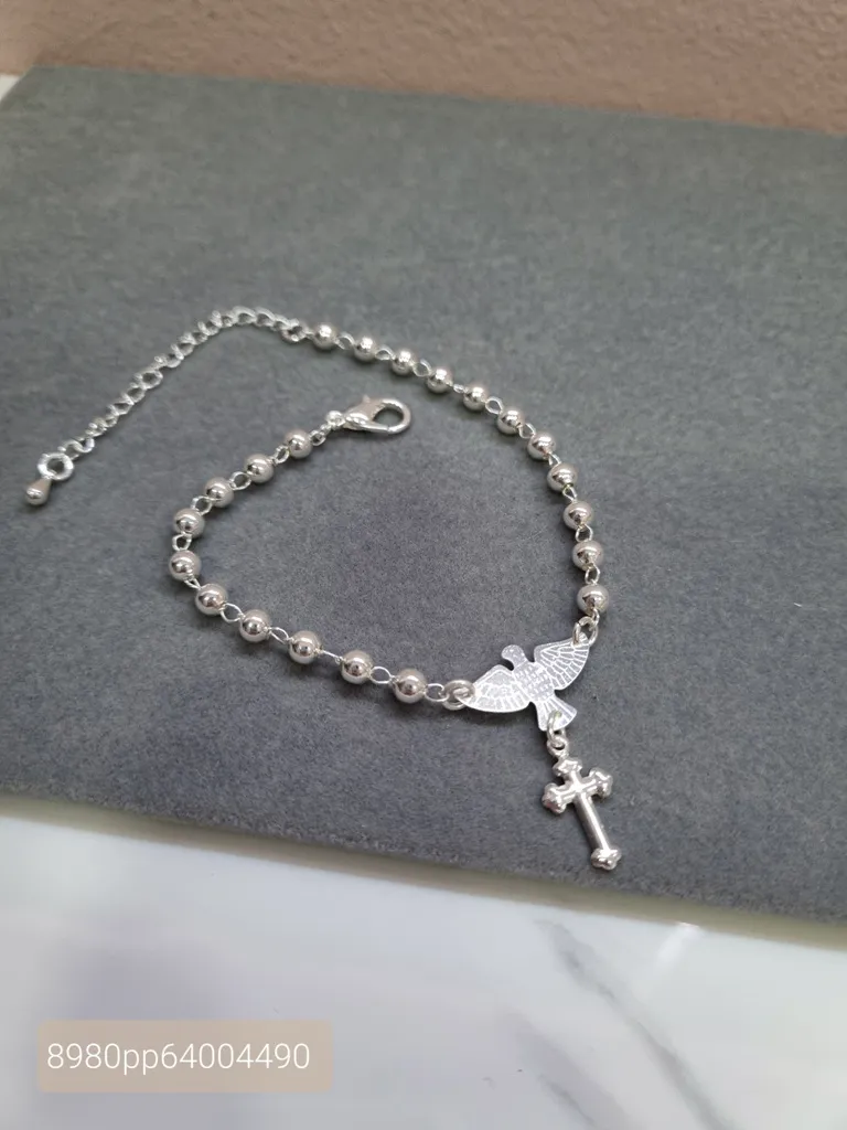 PULSEIRA PRATA BOLINHA DIC CRUZ