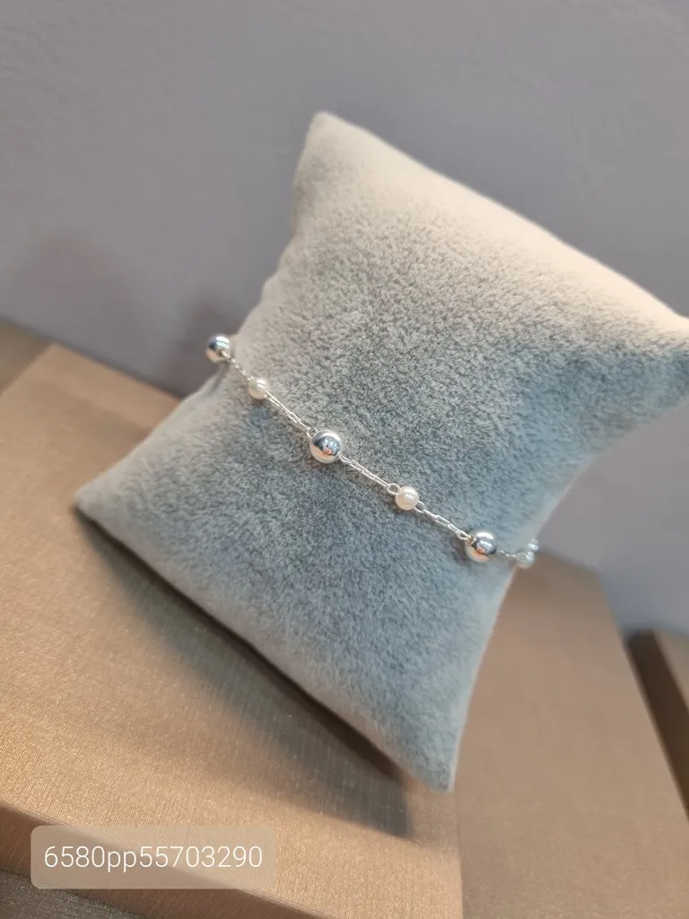 PULSEIRA PRATA PÉROLA BOLA