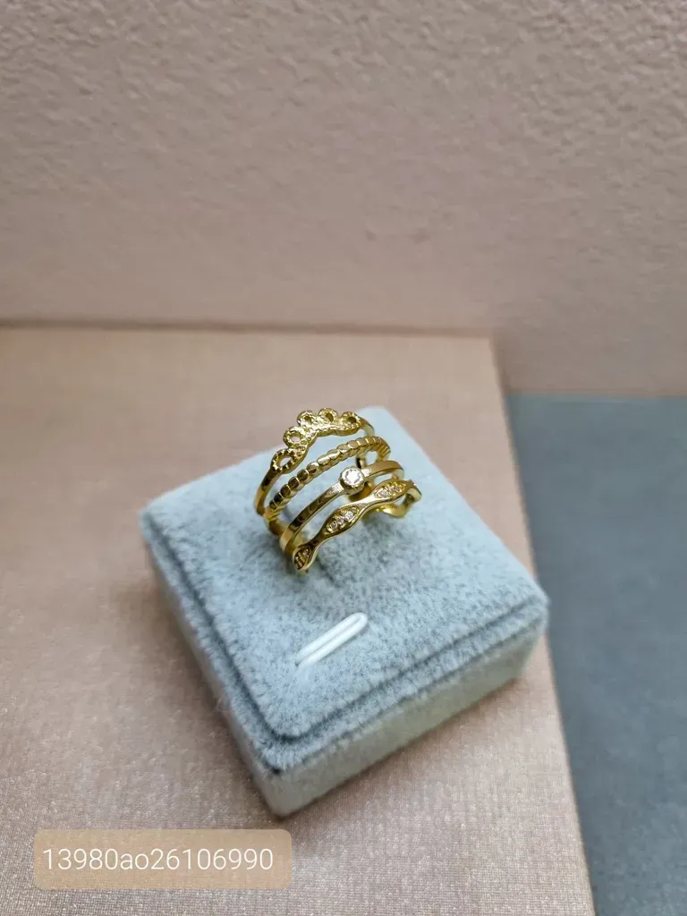 ANEL OURO 4 FILEIRAS