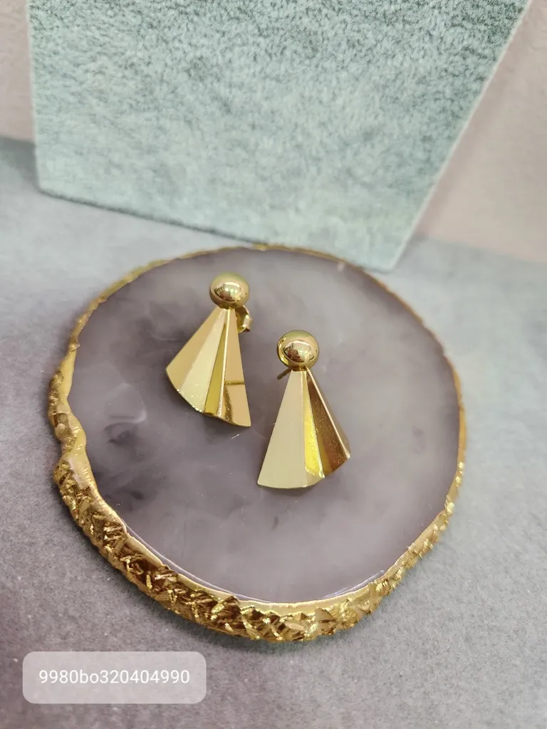 BRINCO OURO LEQUE BOLA