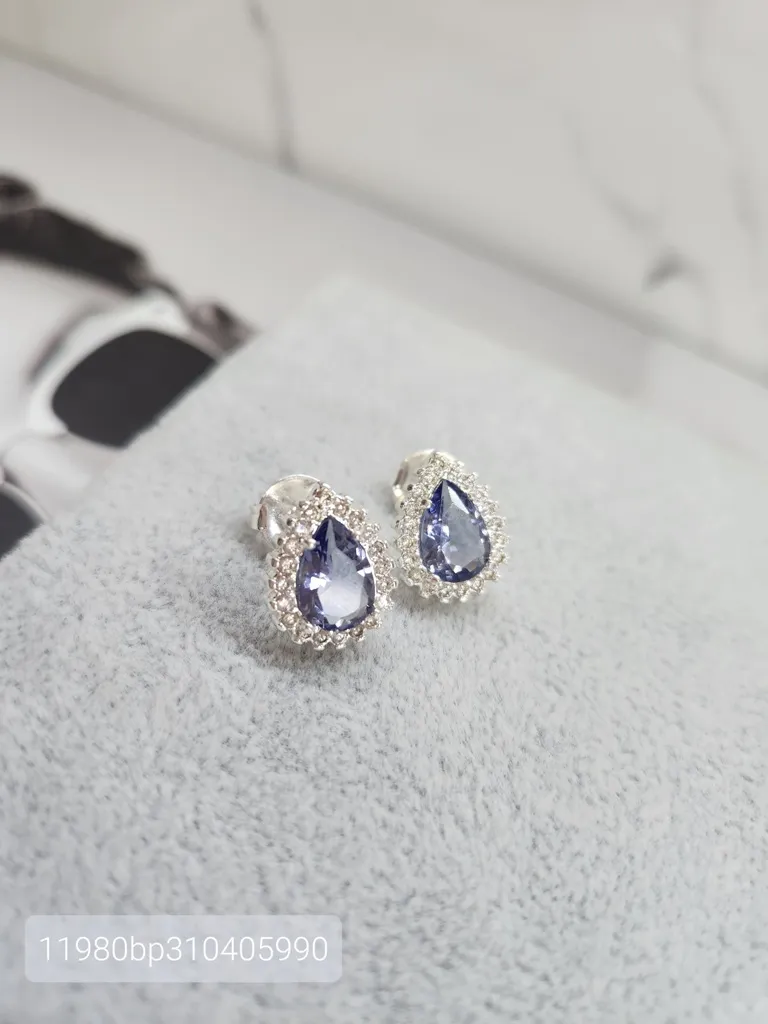 BRINCO PRATA GOTA Z TANZANITA