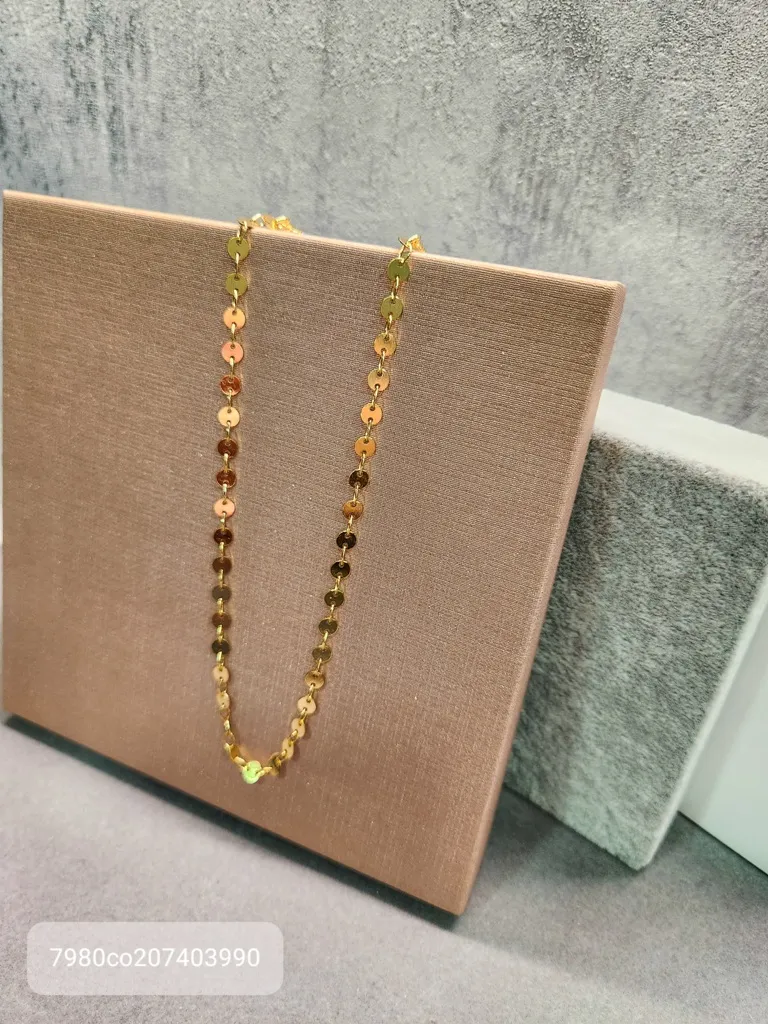 COLAR OURO MINI DISCOS