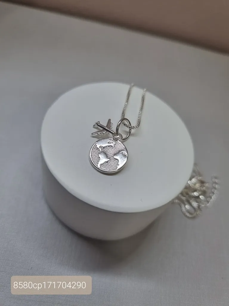 COLAR PRATA AMO VIAJAR