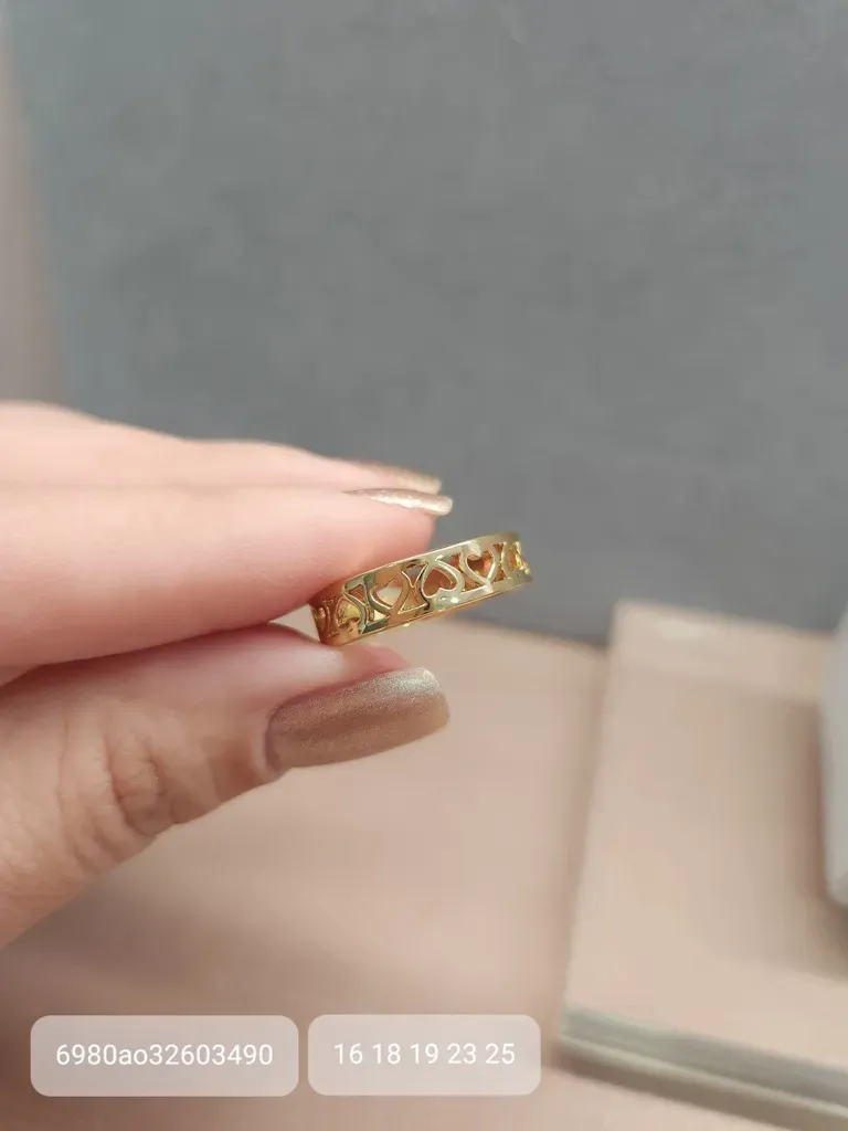 ANEL OURO CORAÇÃO ARABESCO