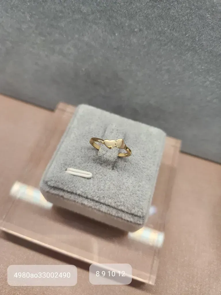 ANEL OURO FALANGE CORAÇÕES