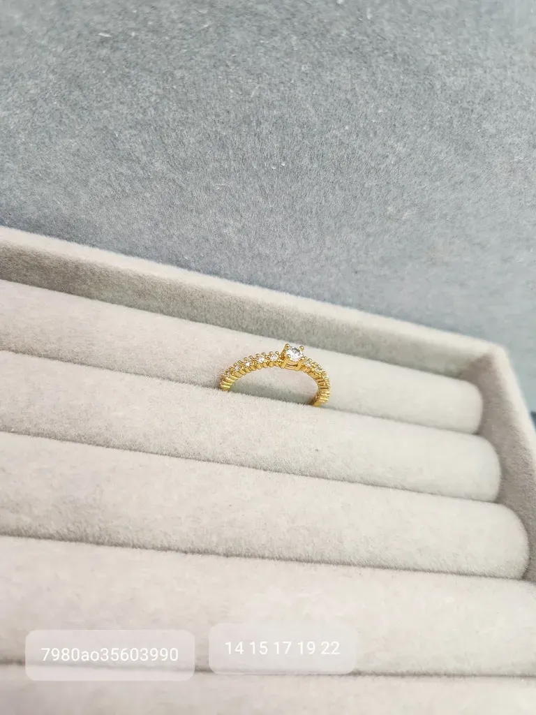 ANEL OURO ZIRC PONTO DE LUZ