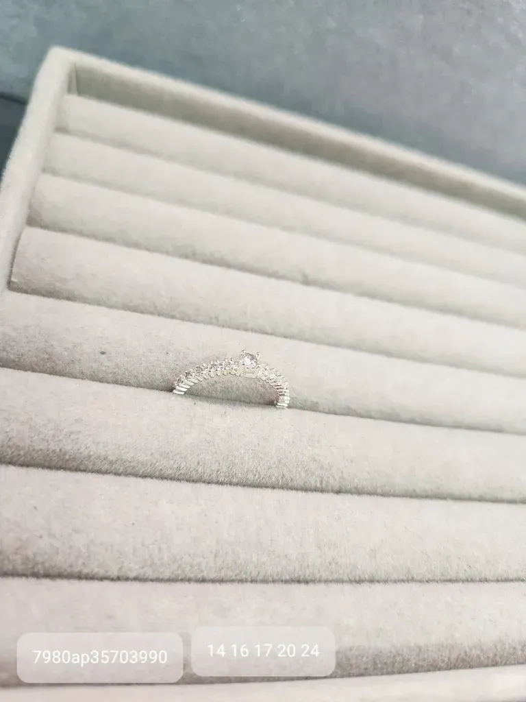 ANEL PRATA ZIRC PONTO DE LUZ