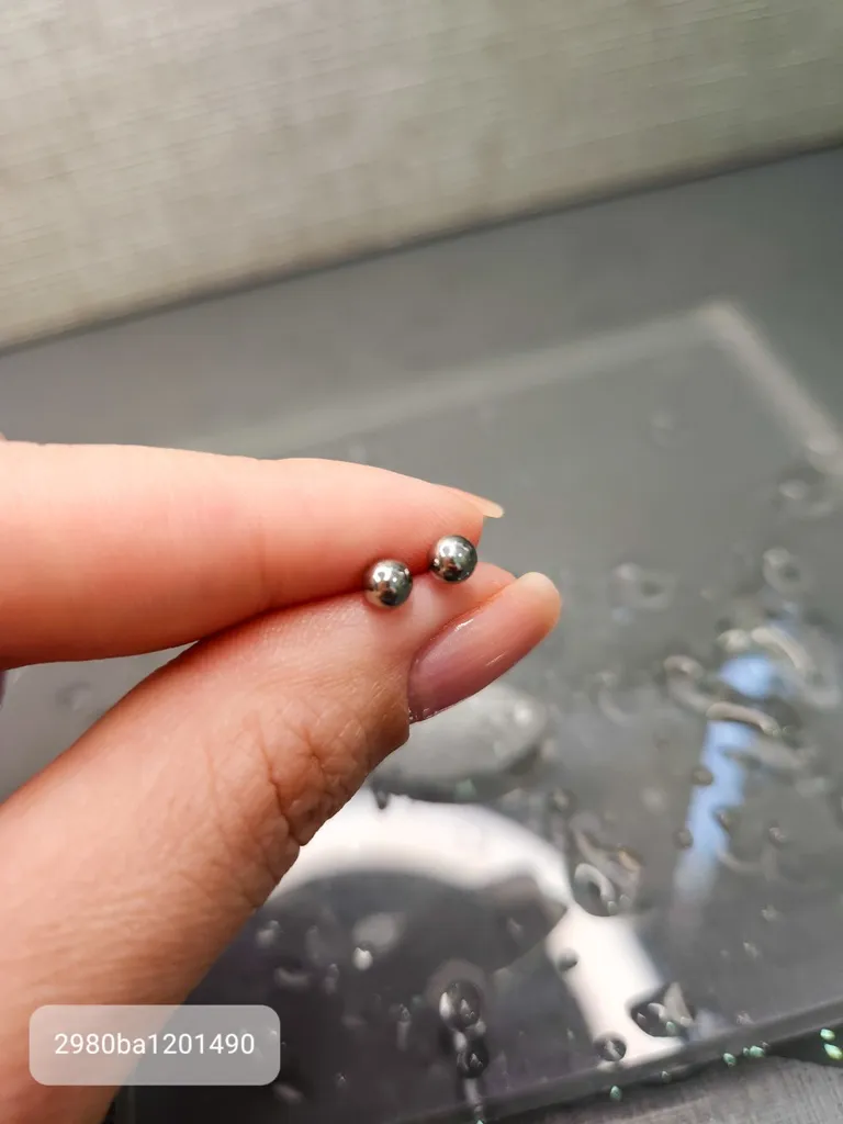 BRINCO AÇO BOLINHA M