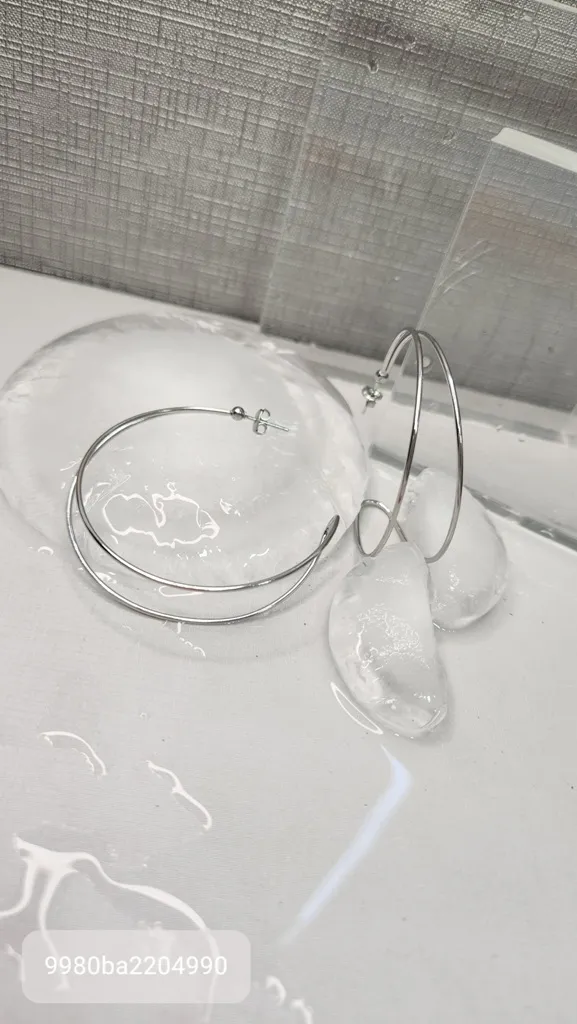 BRINCO ARGOLA AÇO DOIS FIOS