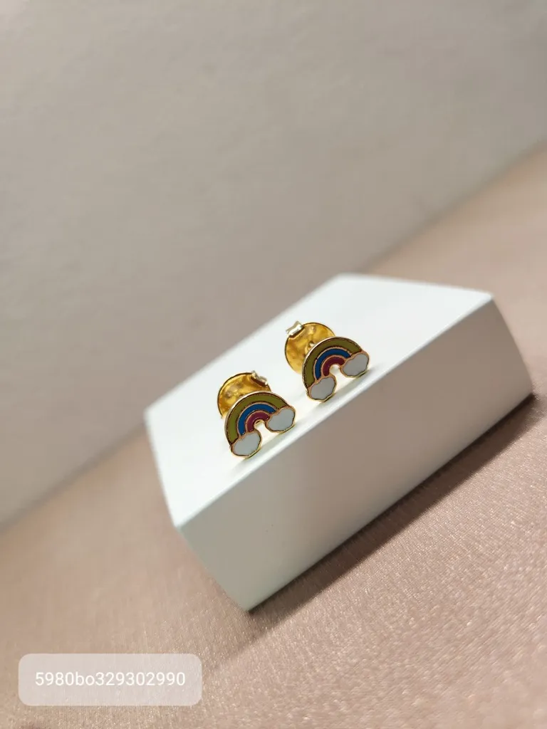 BRINCO OURO ARCO IRIS