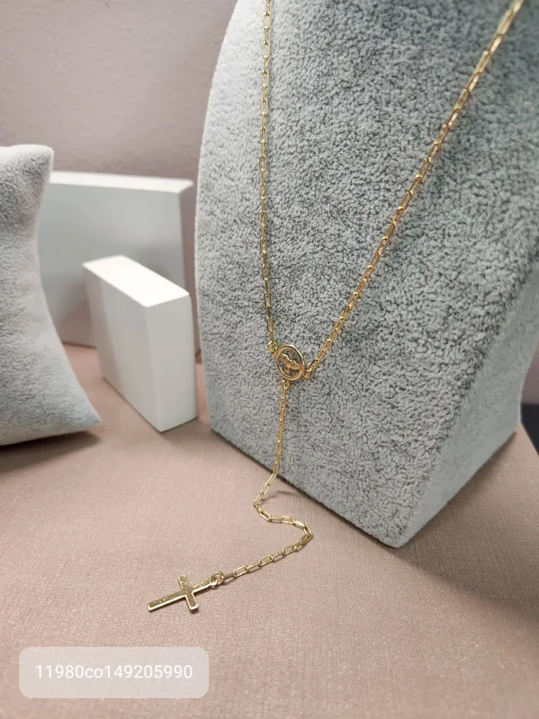 COLAR OURO TERÇO DIVINO