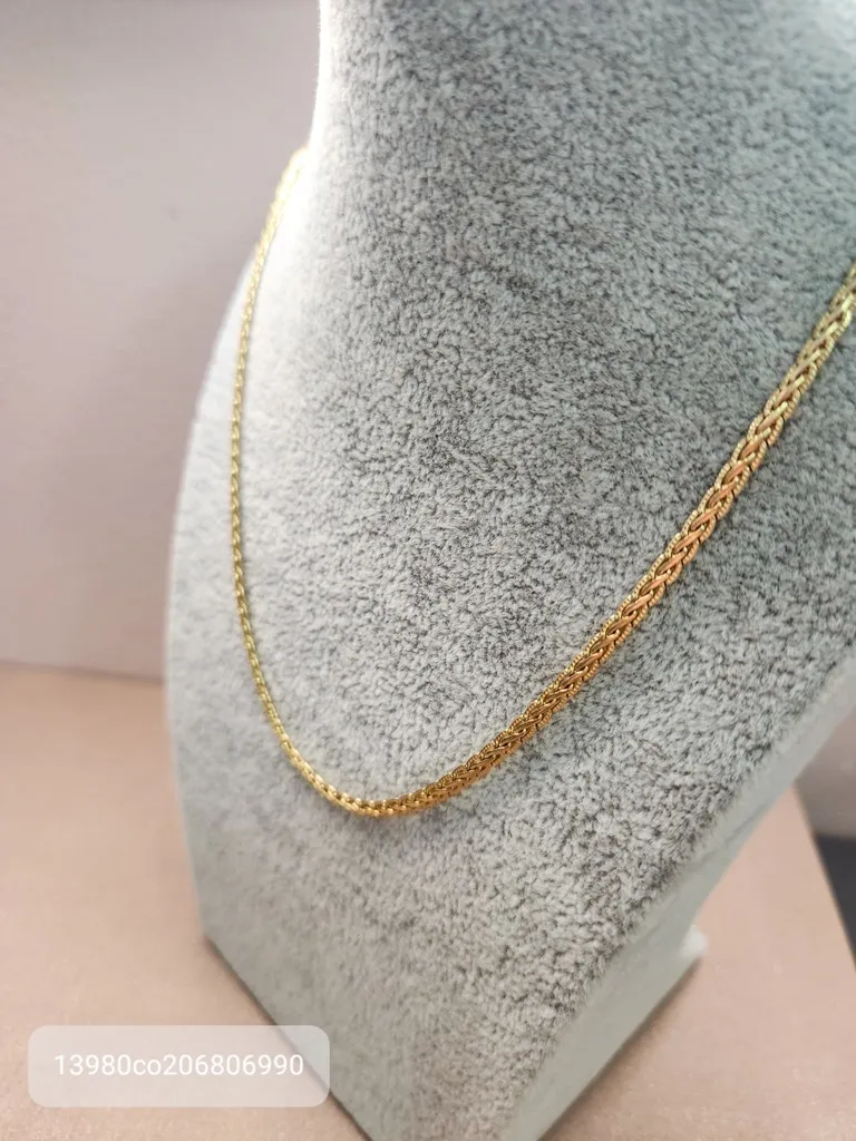 COLAR OURO TRANÇADA RIGIDA P