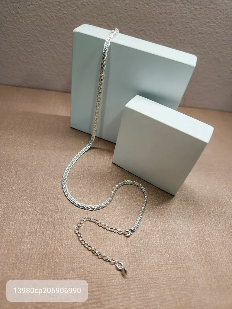 COLAR PRATA TRANÇADA RIGIDA P