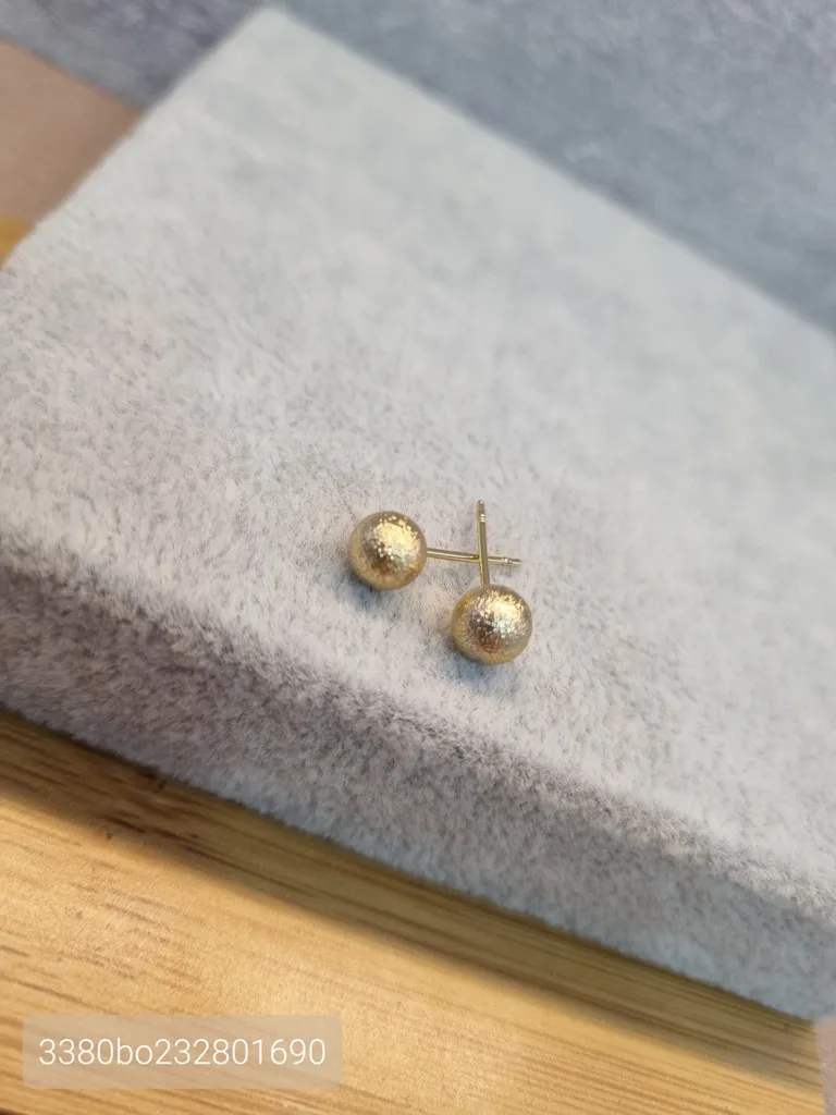 BRINCO OURO BOLA CRAQUELADA M