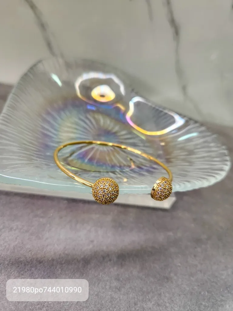 BRACELETE OURO BOLAS ZIRC