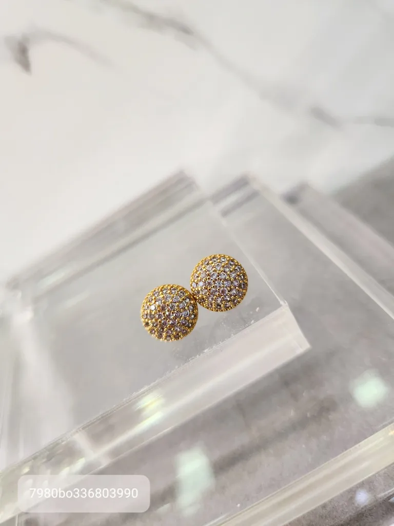 BRINCO OURO BOLA ZIRC G