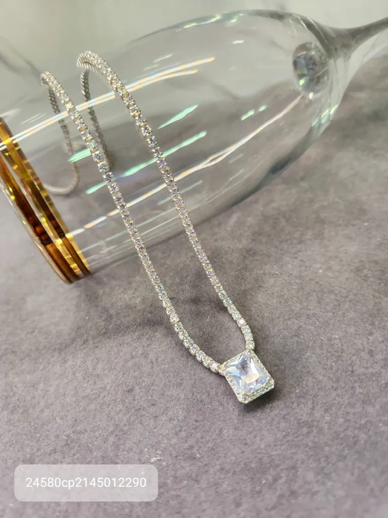 COLAR PRATA RIVIERA RETANGULO