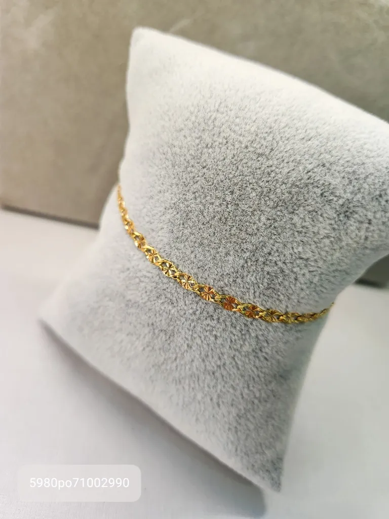 PULSEIRA OURO LOSANGOS DESENHADOS