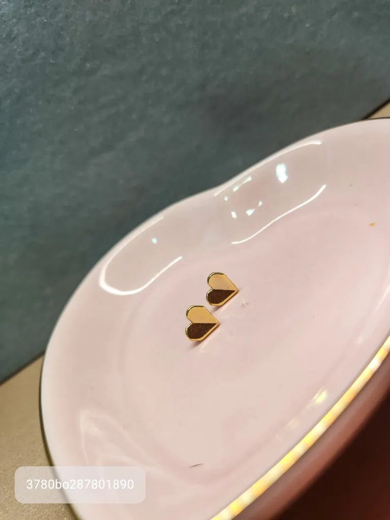 BRINCO OURO CORAÇÃO ORIGAMI