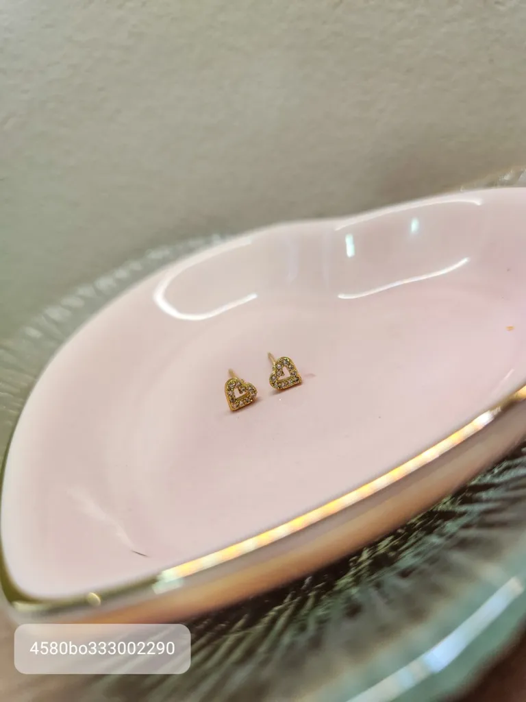 BRINCO OURO MINI CORAÇ Z V