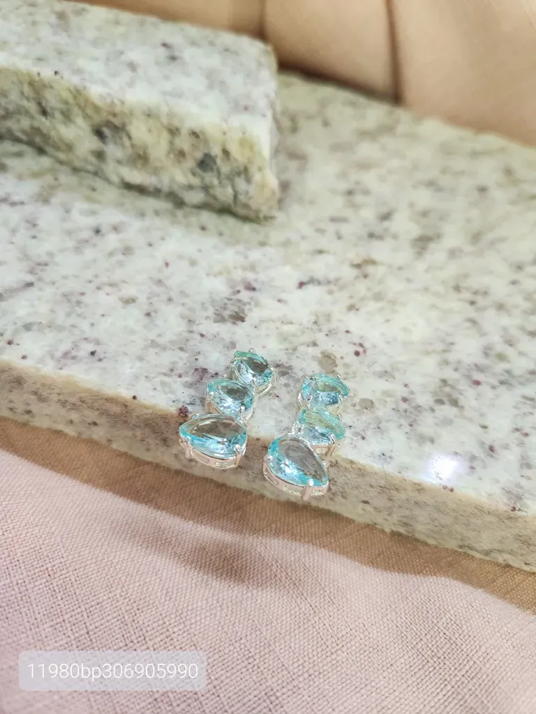 BRINCO PRATA EAR CUFF GOTAS ACQUA