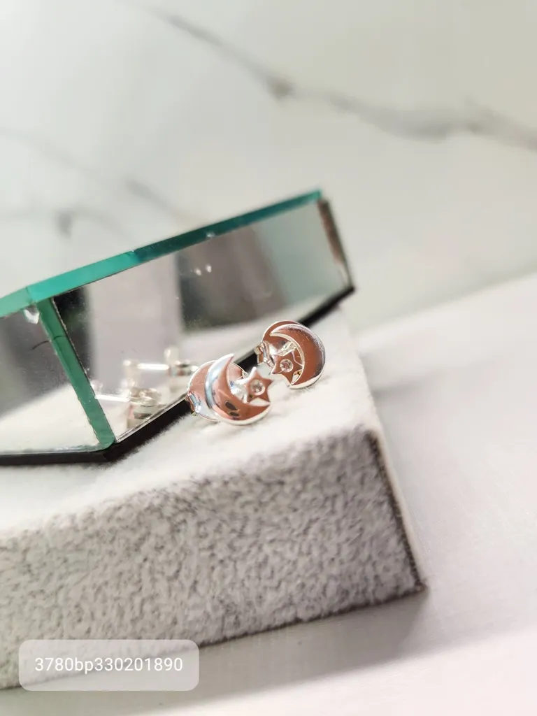 BRINCO PRATA LUA ESTRELA