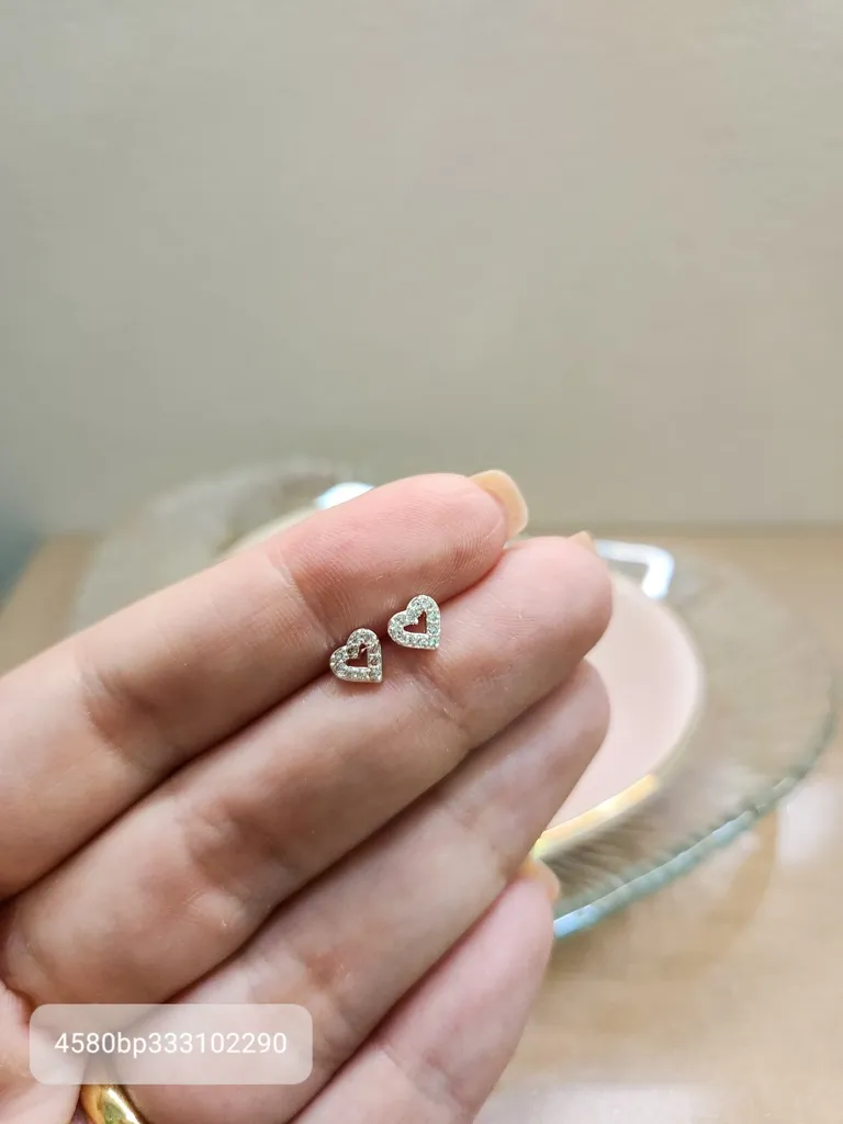 BRINCO PRATA MINI CORAÇ  Z V