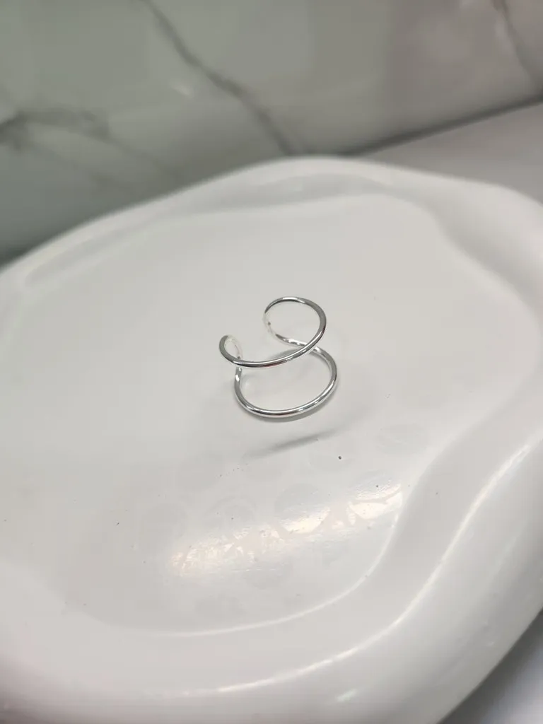 ANEL PRATA DOIS FIOS AJUSTÁVEL