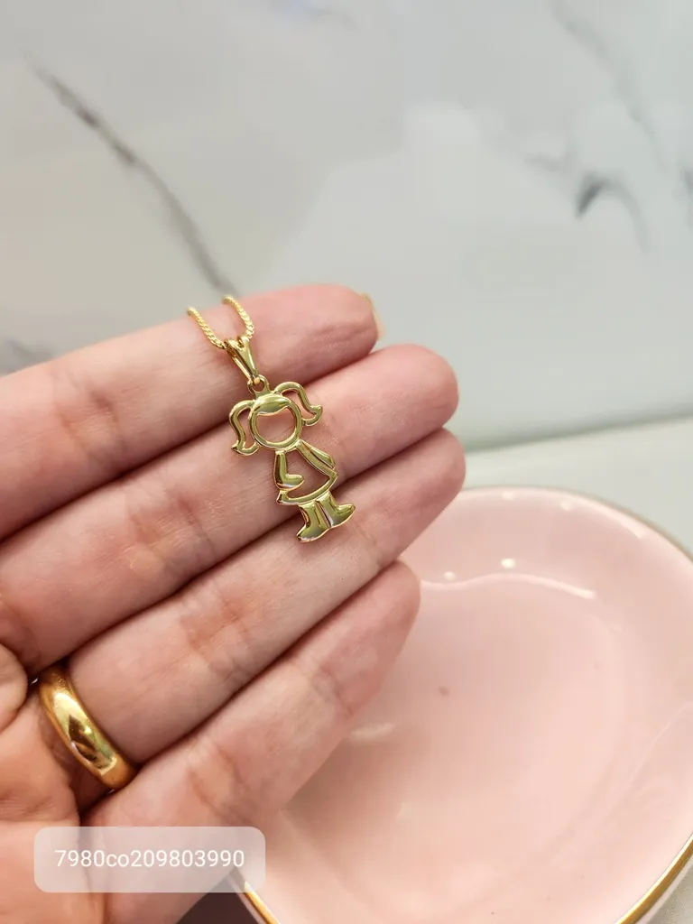 COLAR OURO MENINA CHAPADO