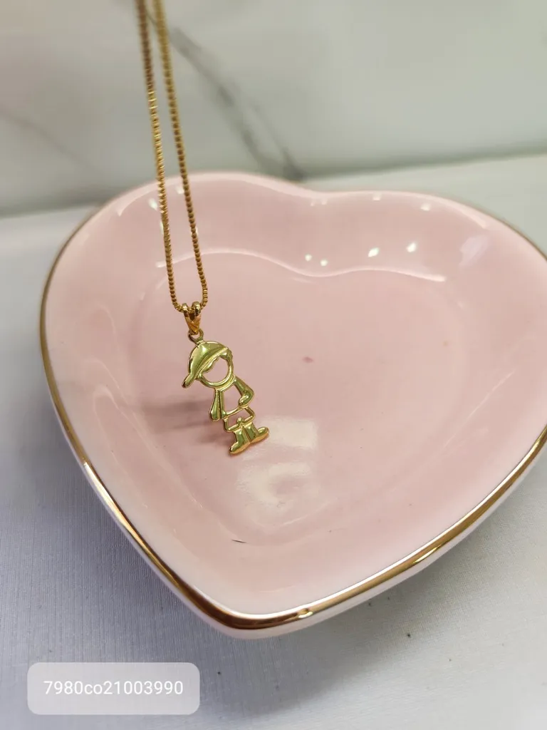 COLAR OURO MENINO CHAPADO