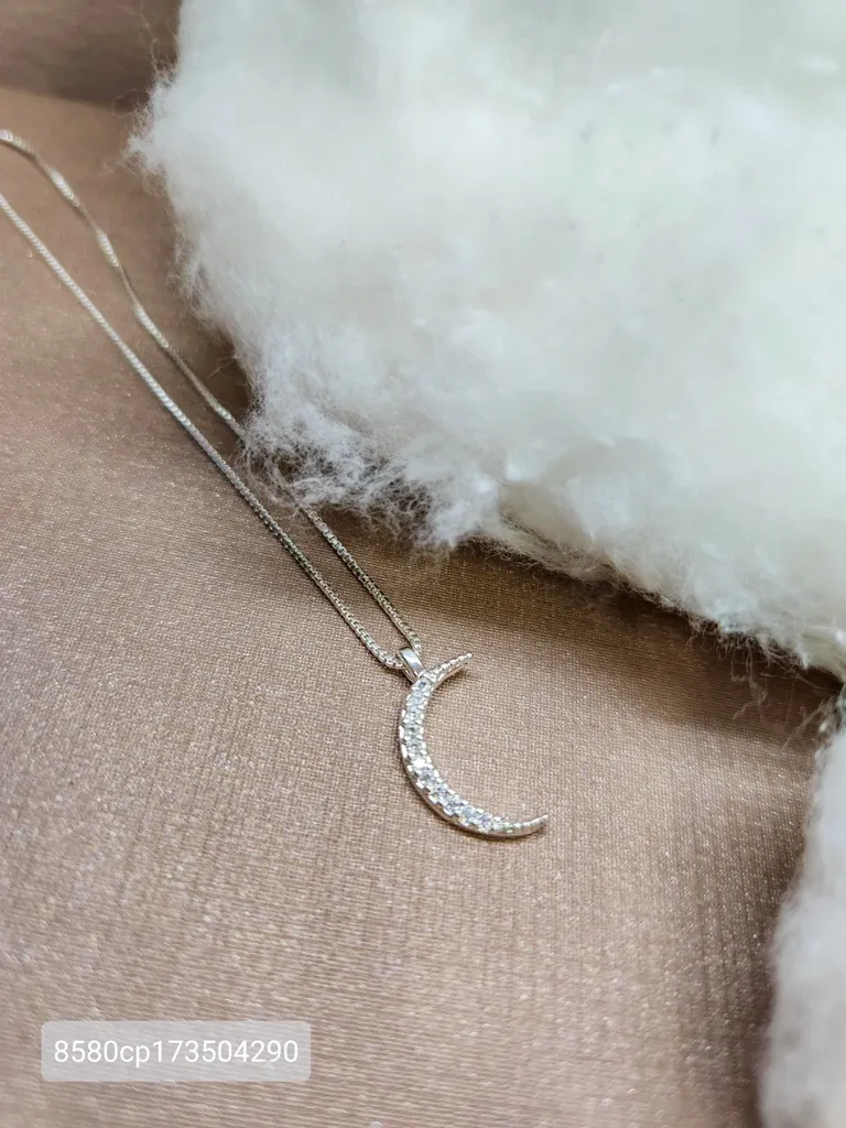 COLAR PRATA LUA MINGUANTE