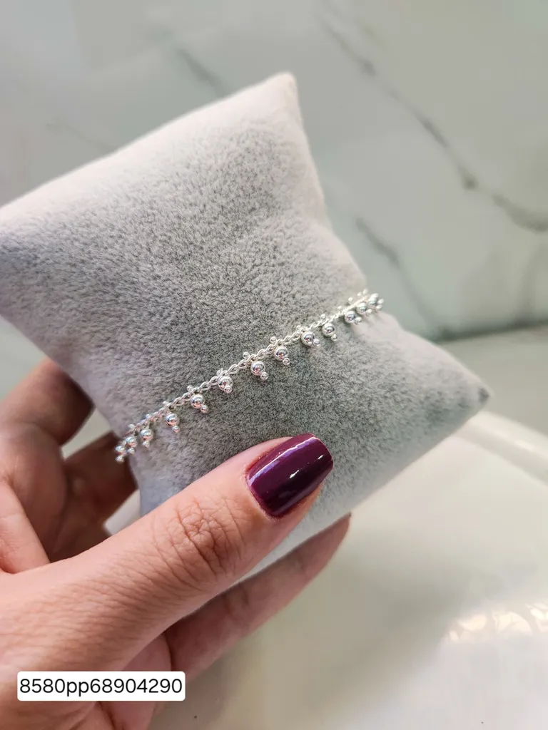 PULSEIRA PRATA BOLINHA PINO