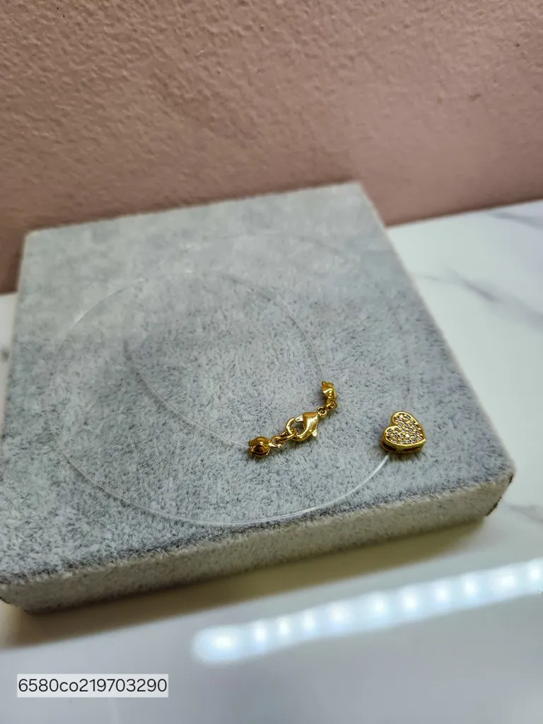 COLAR INVISÍVEL CORAÇ OURO