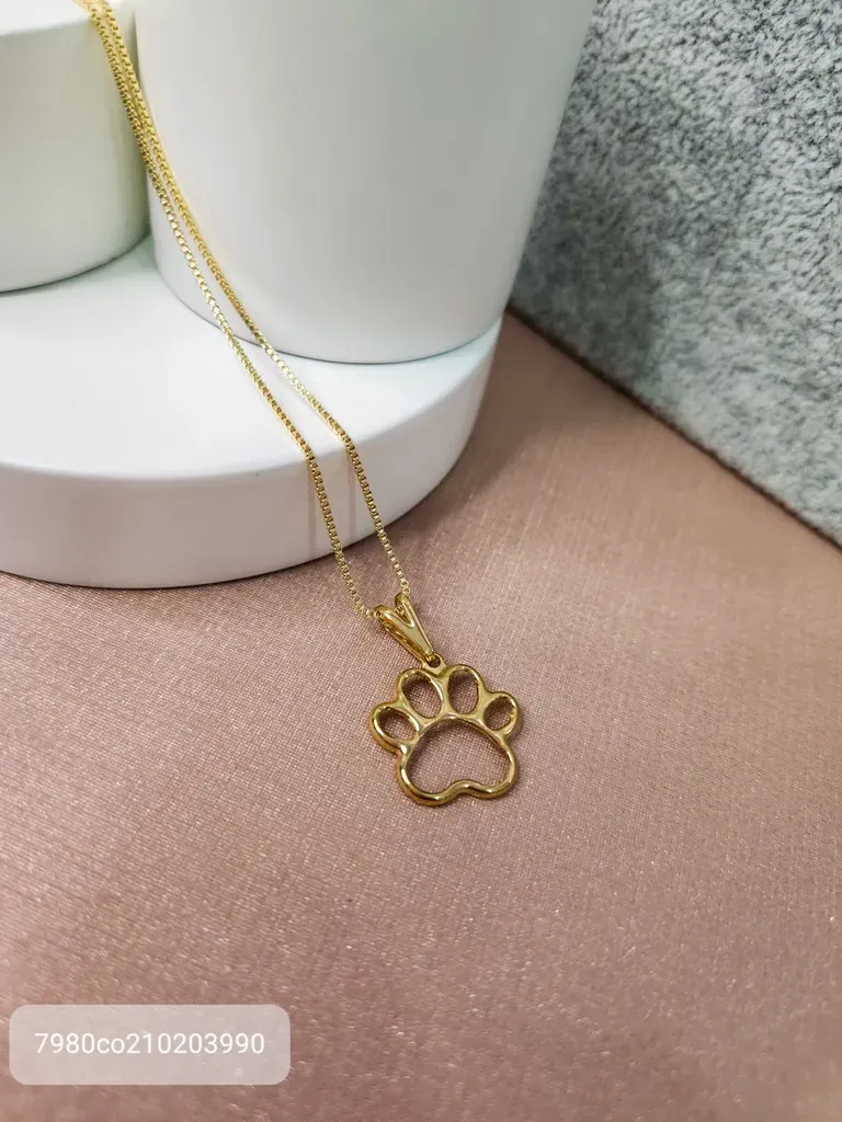 COLAR OURO PATA VAZADA G