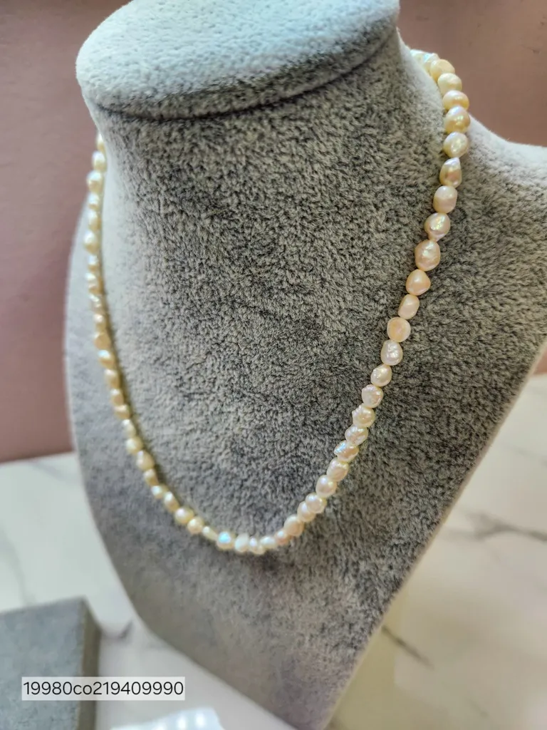 COLAR OURO PÉROLA BARROCA