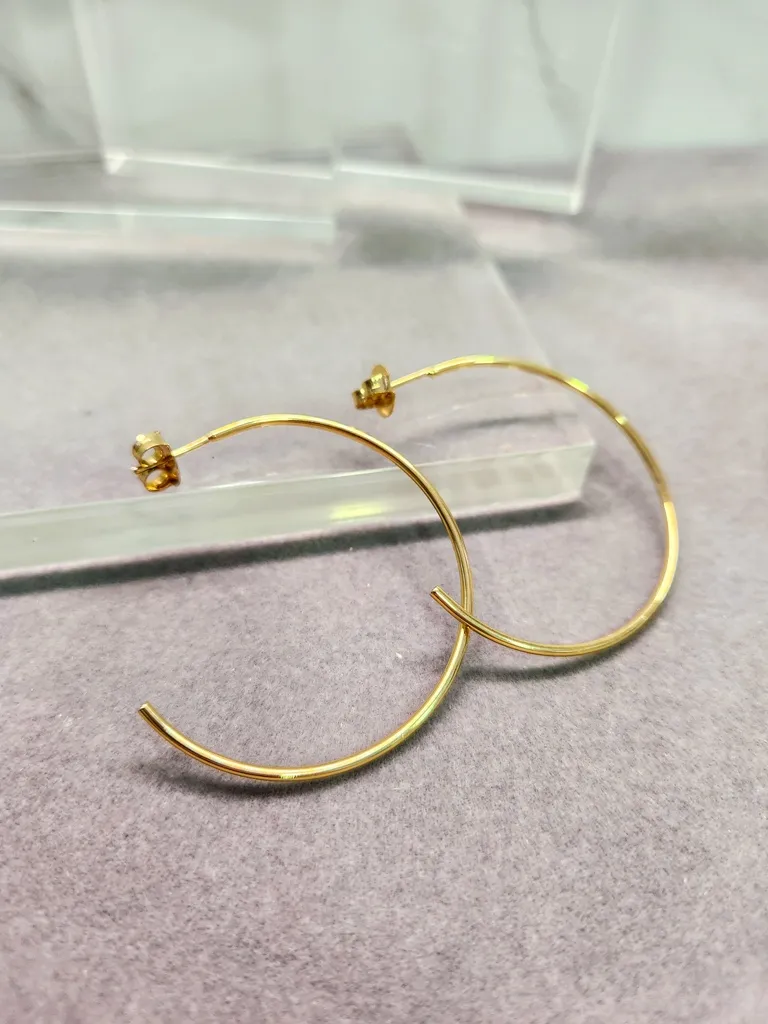 BRINCO OURO ARGOLA LISA GRANDE