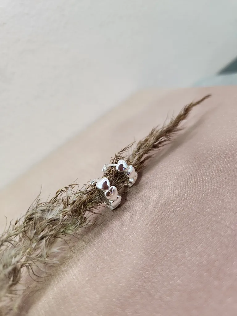 BRINCO PRATA ARGOLA CORAÇÕES P