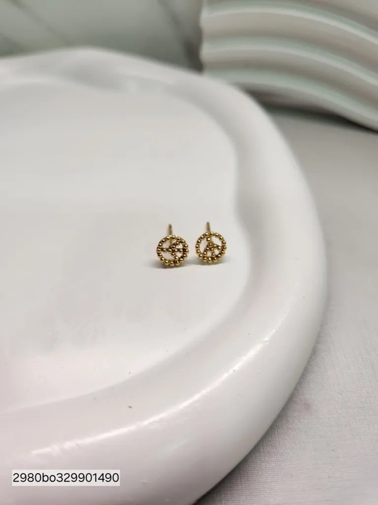 BRINCO OURO PAZ E AMOR