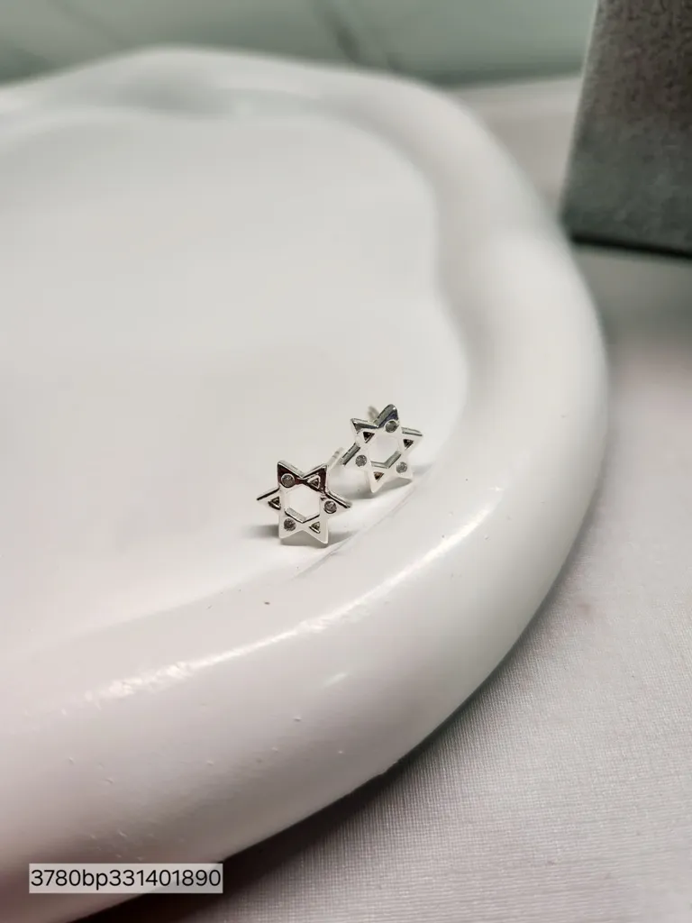 BRINCO PRATA ESTRELA DE DAVID Z