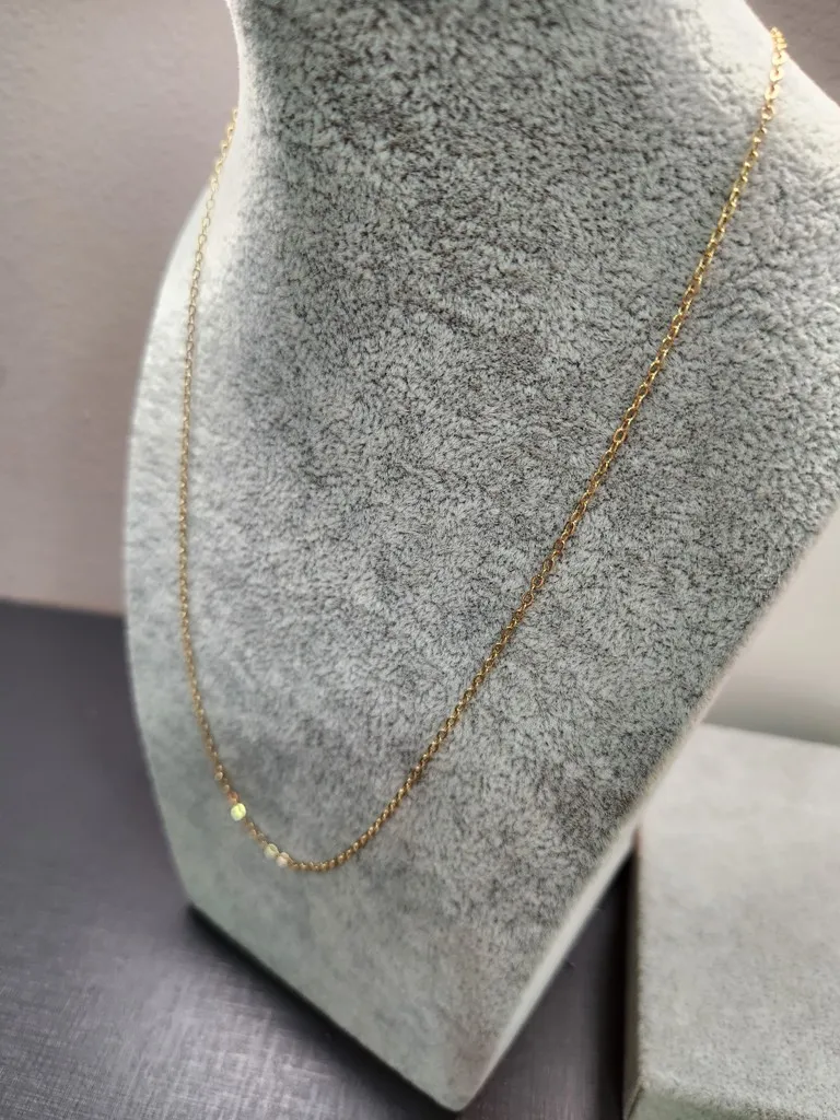 COLAR OURO CORRENTE ELOS QUADRADOS