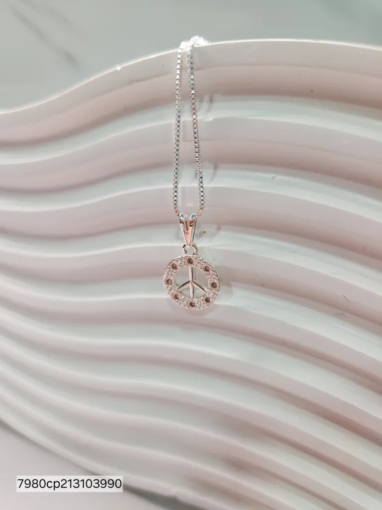 COLAR PRATA PAZ E AMOR Z