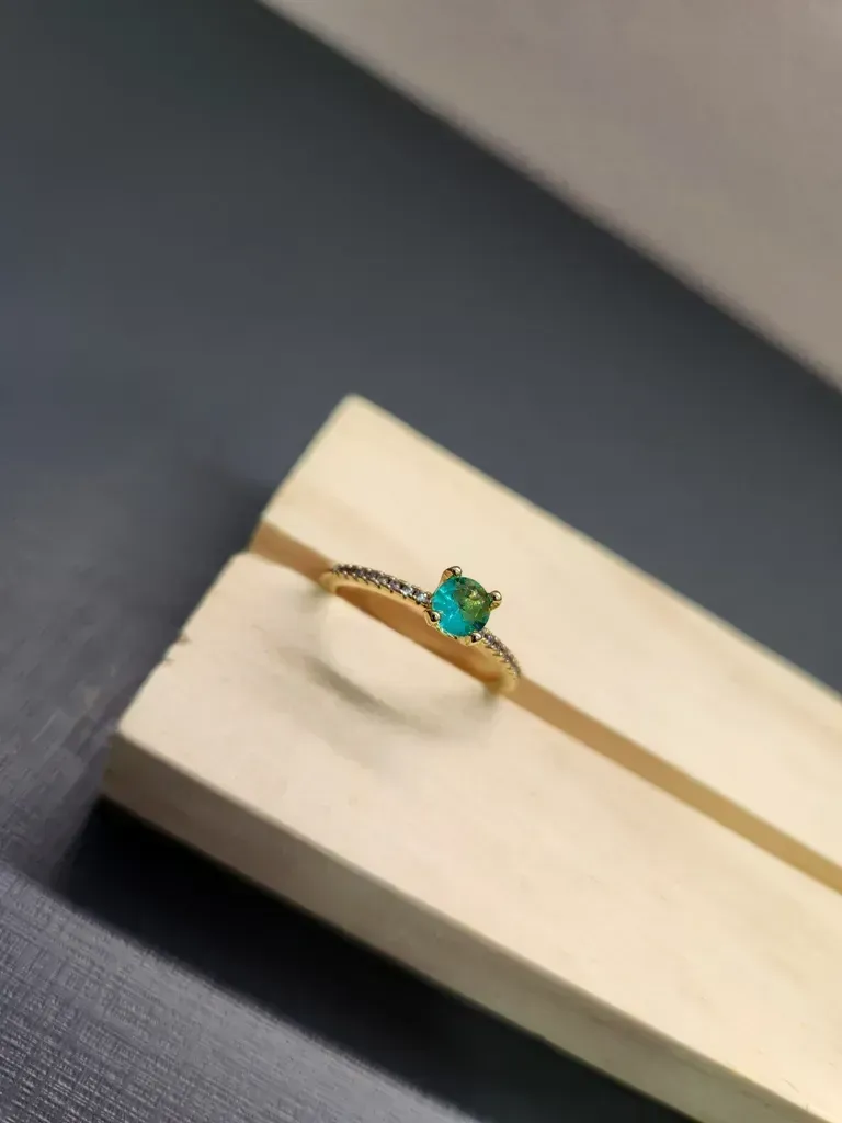 ANEL OURO TURMALINA CIRC