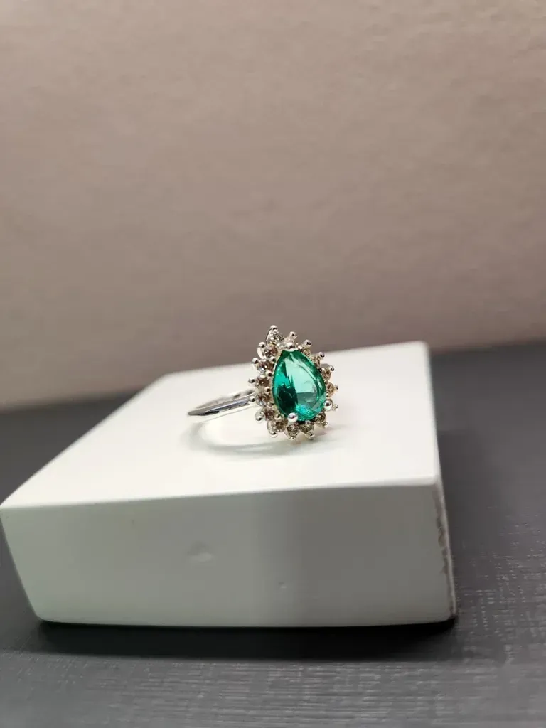 ANEL PRATA GOTA TURMALINA