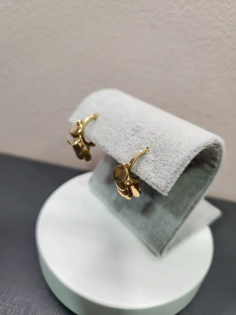 BRINCO OURO  ARGOLA TRANQUETA DISCO