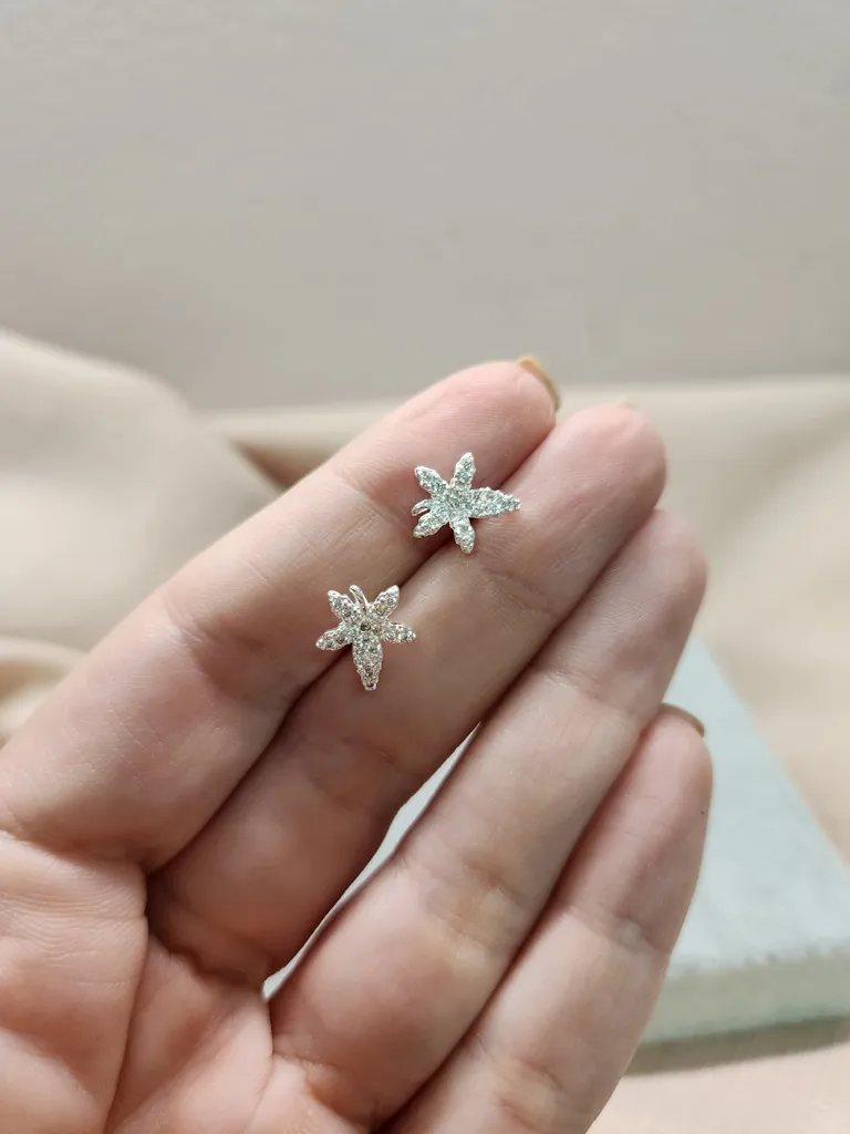 BRINCO PRATA FOLHA DE OUTONO