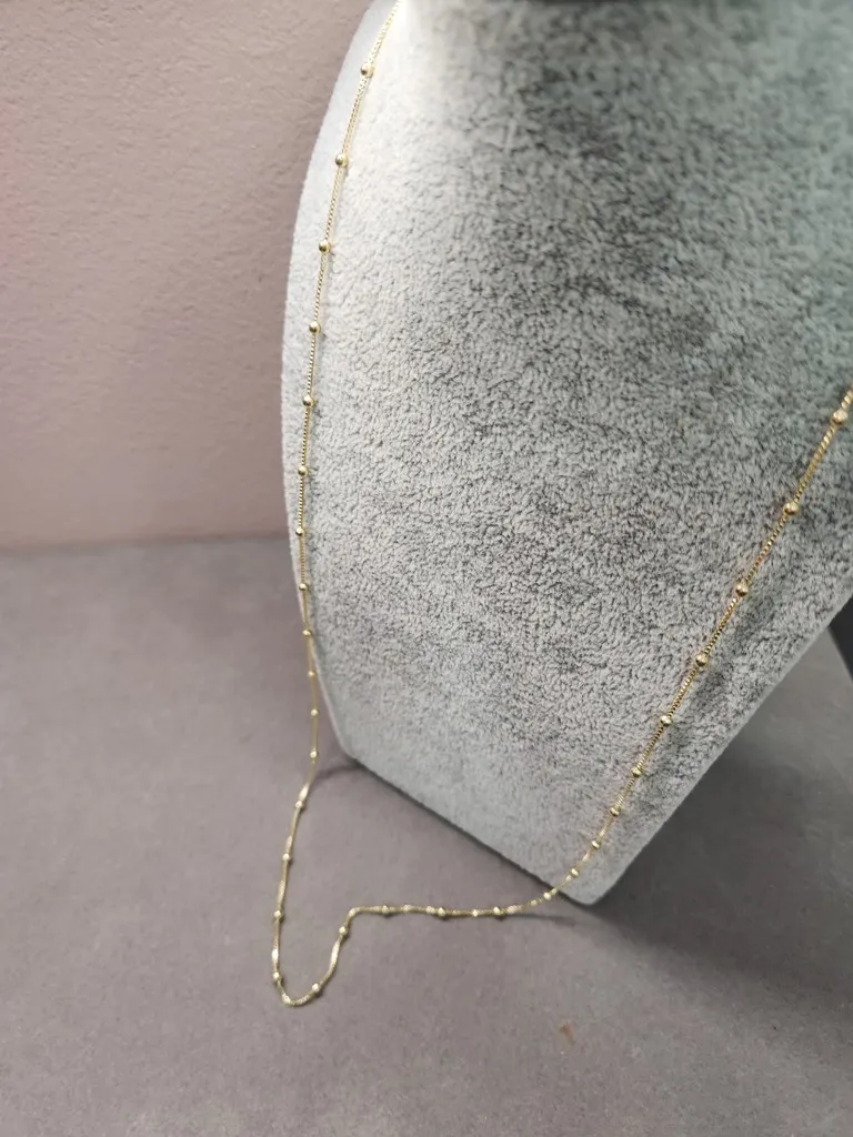 COLAR OURO LONG BOLINHAS